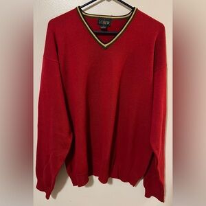 Vintage wool J CREW red V-Neck sweater